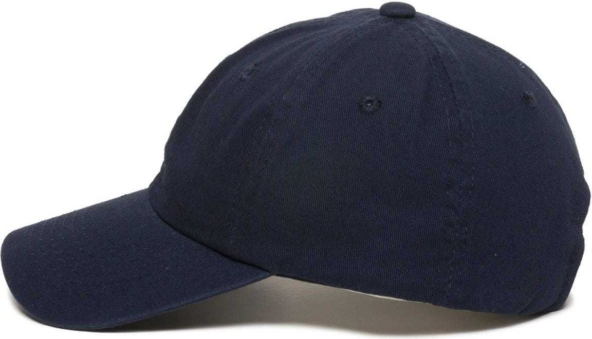 OC Sports GWT-116 Adj. Garment Wash Cotton Baseball Cap - True Navy - HIT a Double - 5