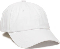 OC Sports GWT-116  Adj. Garment Wash Cotton Baseball Cap - White | HIT a Double
