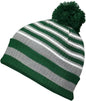 Holloway 223815 8 1/2’’ Spirit Pom Beanie Dark Green Heather Gray White Dark Green Gray / One Size fits Most