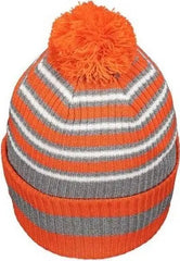 Holloway 223815 8 1/2’’ Spirit Pom Beanie Orange Heather Gray White Orange Gray / One Size fits Most