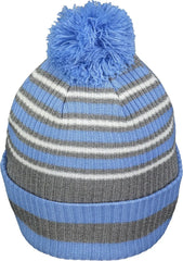 Holloway 223815 Spirit Pom Beanie - Columbia Blue Heather Gray White - Columbia Blue Gray / OS