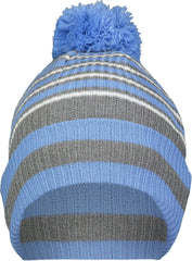 Holloway 223815 Spirit Pom Beanie - Columbia Blue Heather Gray White - Columbia Blue Gray / OS