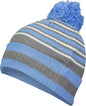Holloway 223815 Spirit Pom Beanie - Columbia Blue Heather Gray White - Columbia Blue Gray / One Size Fits Most