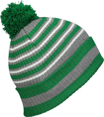 Holloway 223815 Spirit Pom Beanie - Kelly Heather Gray White - Kelly Gray / OS