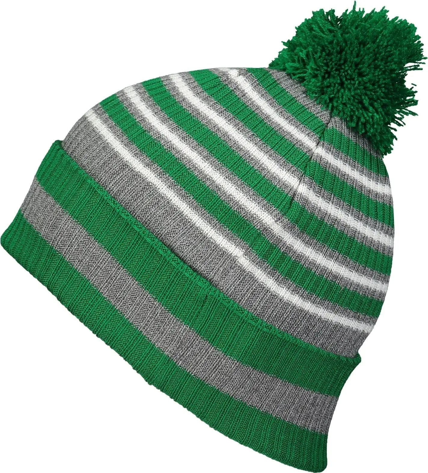 Holloway 223815 Spirit Pom Beanie - Kelly Heather Gray White - Kelly Gray / OS