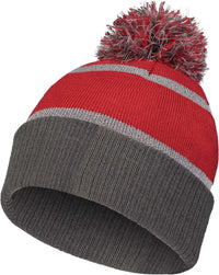 Holloway 223816 Reflective Beanie with Cuff Scarlet Carbon Red Dark Gray / Adult OSFM