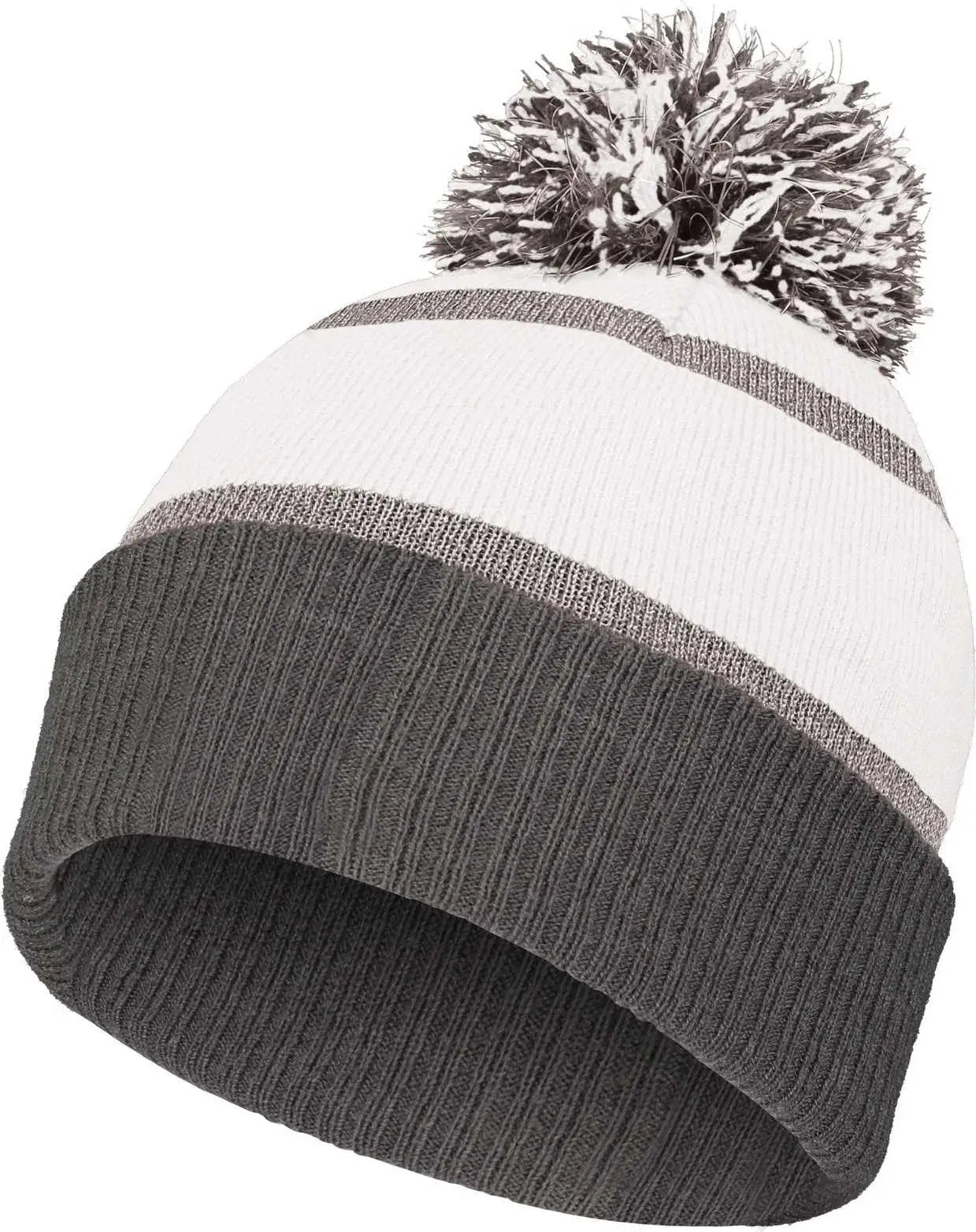 Holloway 223816 Reflective Beanie with Cuff White Carbon White Dark Gray / Adult OSFM