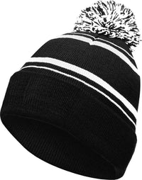 Holloway 223860 Homecoming Beanie with Cuff Black White Black White / Adult OSFM