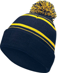 Holloway 223860 Homecoming Beanie with Cuff Navy Light Gold Navy Gold / Adult OSFM