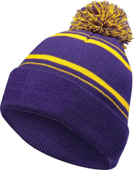 Holloway 223860 Homecoming Beanie with Cuff Purple Light Gold Purple Gold / Adult OSFM