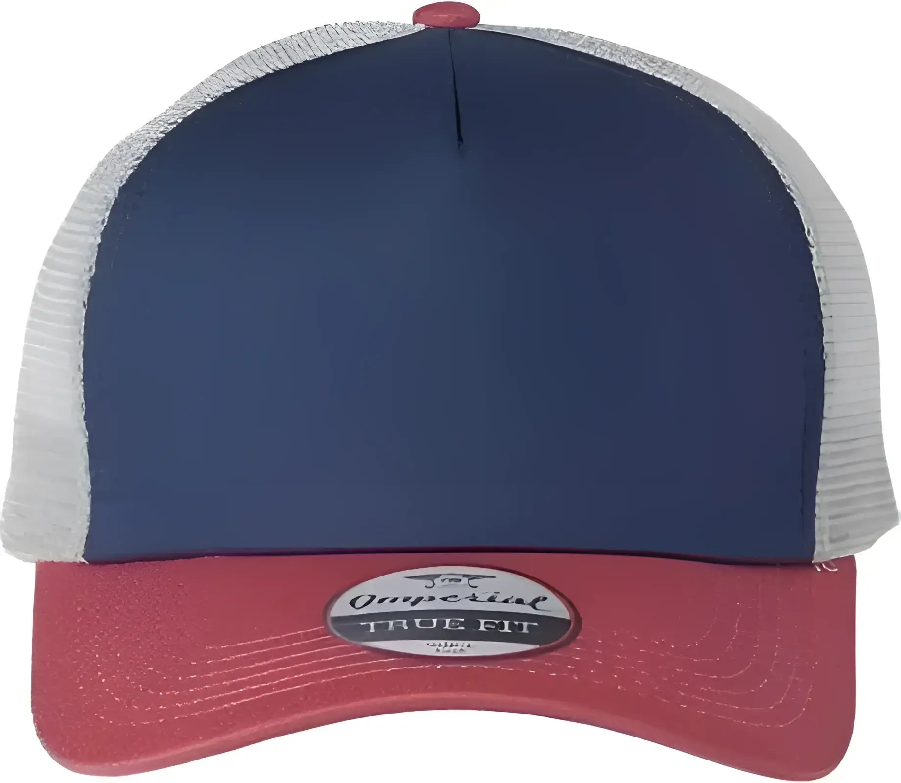 Imperial 1287 North Country Trucker Cap - Royal Nantucket Gray - Royal Red / One Size Fits Most