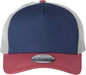 Imperial 1287 North Country Trucker Cap - Royal Nantucket Gray - Royal Red / One Size Fits Most