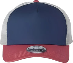 Imperial 1287 North Country Trucker Cap - Royal Nantucket Gray - Royal Red / One Size Fits Most