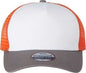 Imperial 1287 North Country Trucker Cap - White Charcoal Orange - White Dark Gray / One Size Fits Most