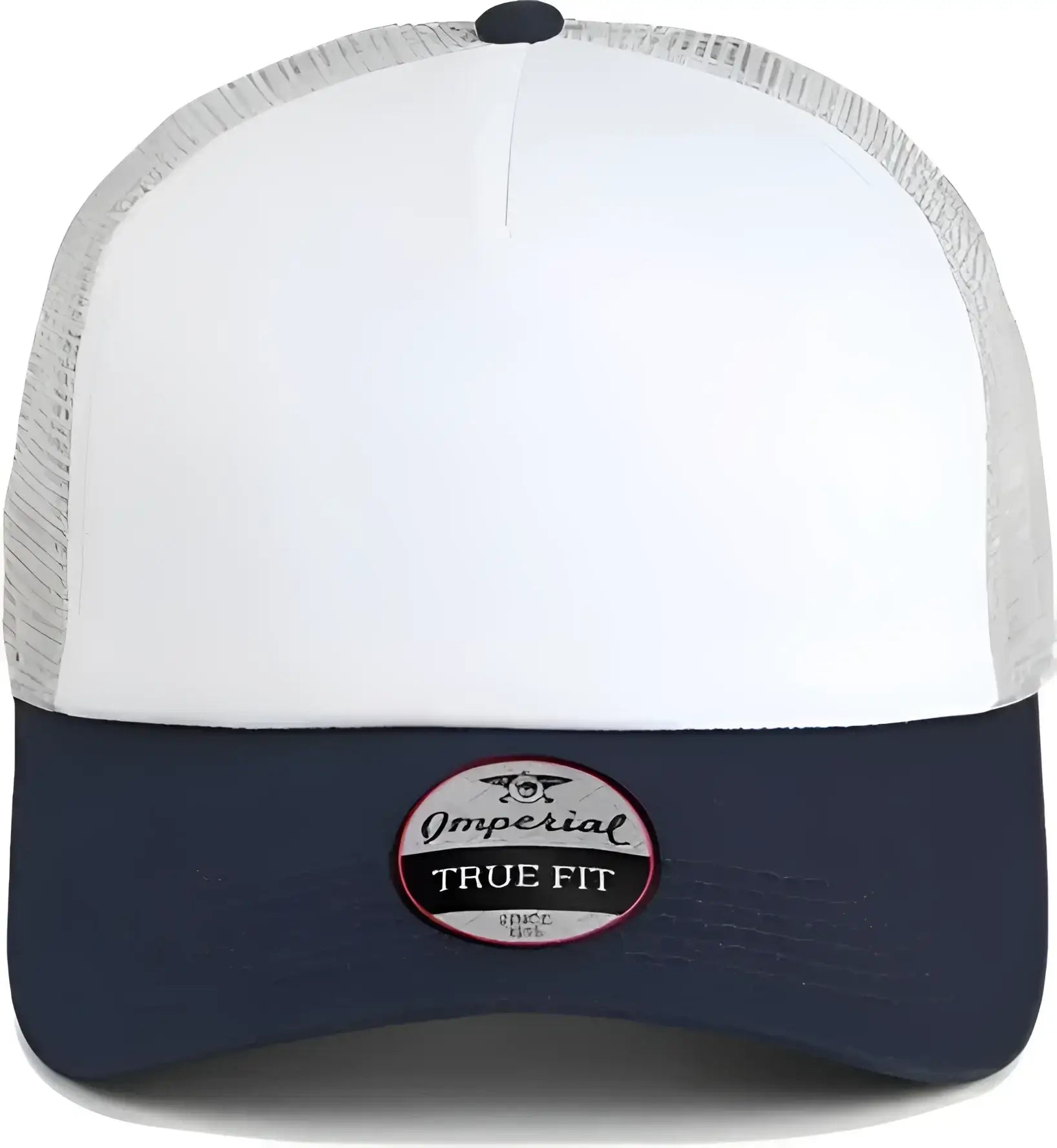 Imperial 1287 North Country Trucker Cap White Navy Grey White Navy / One Size Fits Most