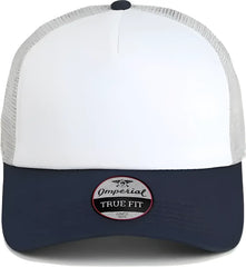 Imperial 1287 North Country Trucker Cap White Navy Grey White Navy / One Size Fits Most