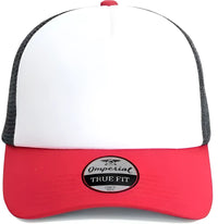 Imperial 1287 North Country Trucker Cap - White Red Dark Navy - White Red / One Size Fits Most