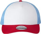 Imperial 1287 North Country Trucker Cap - White Red Sky Blue - White Red / One Size Fits Most