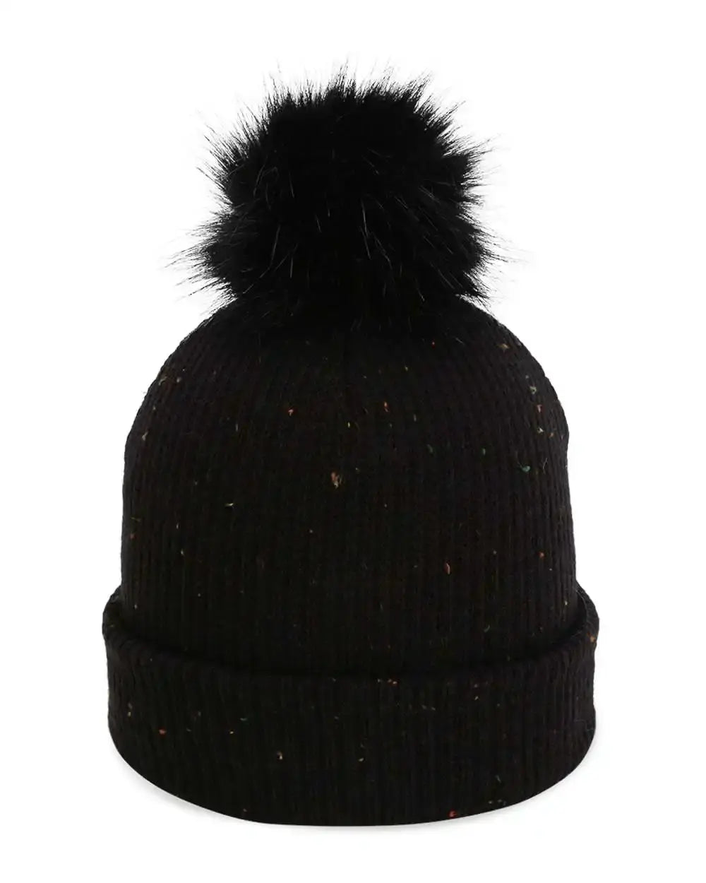 Imperial 6014S The Montage Pom Cuffed Beanie - 6014 - Black - Black / One Size Fits Most