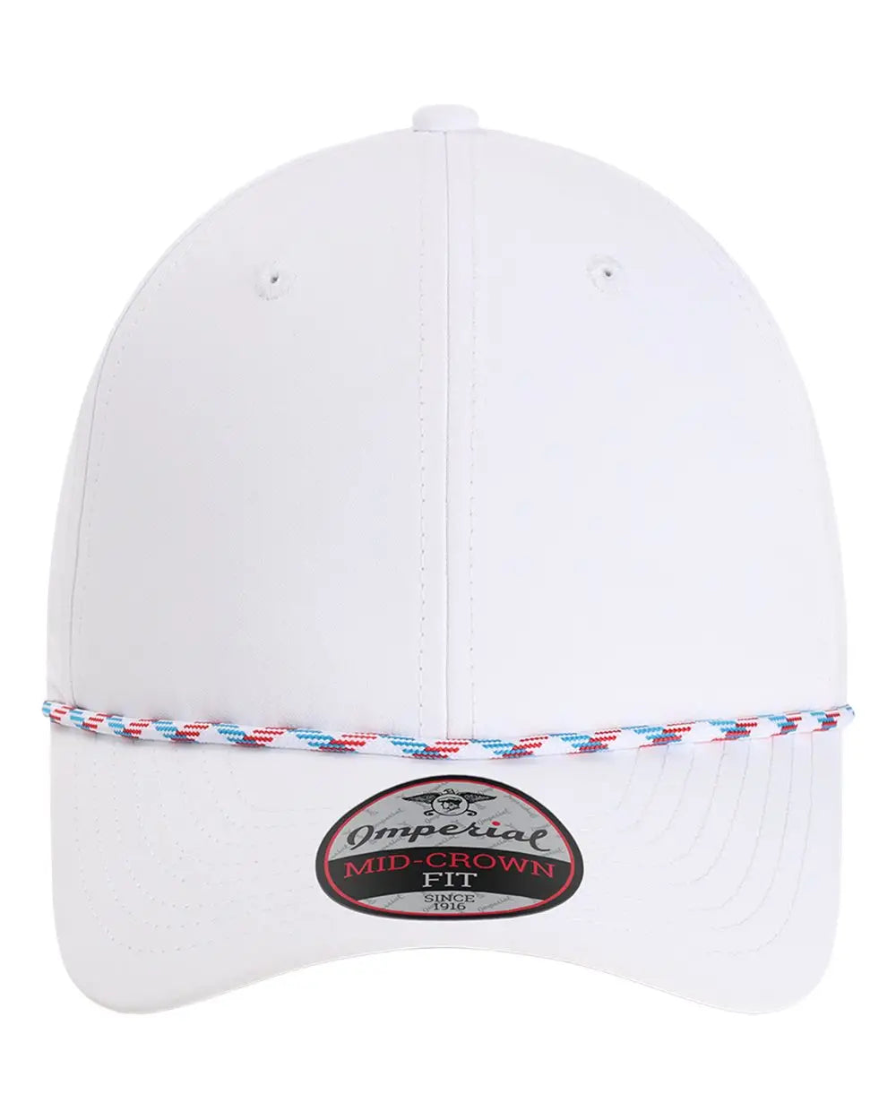 Imperial 7054 The Wingman Cap - White Blue Red White - White/ Blue/ Red/ White / One Size Fits Most