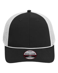 Imperial 7055 The Night Owl Performance Rope Cap - Black White - Black White / One Size Fits Most