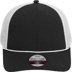 Imperial 7055 The Night Owl Performance Rope Cap - Black White - Black White / One Size Fits Most