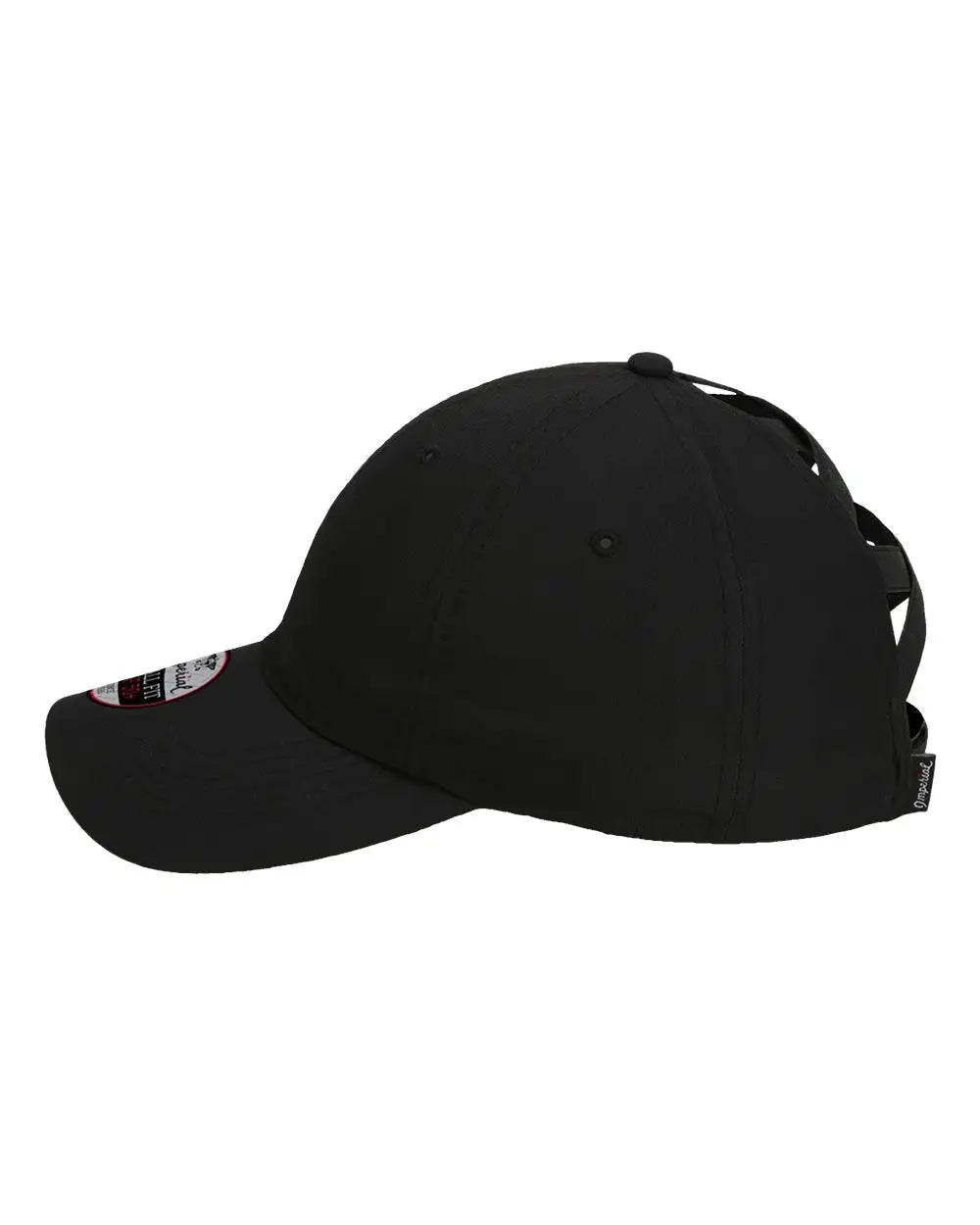 Imperial L338 The Hinsen Women’s Performance Ponytail Cap - Black - Black / One Size Fits Most