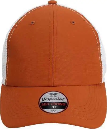 Imperial X210SM The Original Sport Mesh Cap - Burnt Orange White - Burnt Orange White / One Size Fits Most