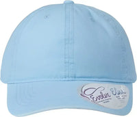 Infinity Her CASSIE Women’s Pigment-Dyed Fashion Undervisor Cap - Cashmere Blue Floral - Multi-Colored / One Size Fits