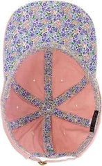 Infinity Her CASSIE Women’s Pigment-Dyed Fashion Undervisor Cap - Dusty Pink Floral - Multi-Colored / One Size Fits Most