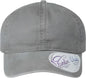 Infinity Her CASSIE Women’s Pigment-Dyed Fashion Undervisor Cap - Light Gray Polka Dots - Multi-Colored / One Size Fits