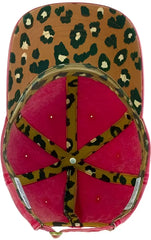 Infinity Her CASSIE Women’s Pigment-Dyed Fashion Undervisor Cap - Red Leopard - Multi-Colored / One Size Fits Most