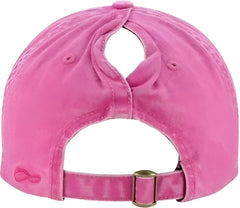 Infinity Her CASSIE Women’s Pigment-Dyed Fashion Undervisor Cap - Rose Polka Dots - Multi-Colored / One Size Fits Most