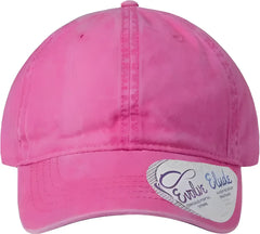 Infinity Her CASSIE Women’s Pigment-Dyed Fashion Undervisor Cap - Rose Polka Dots - Multi-Colored / One Size Fits Most