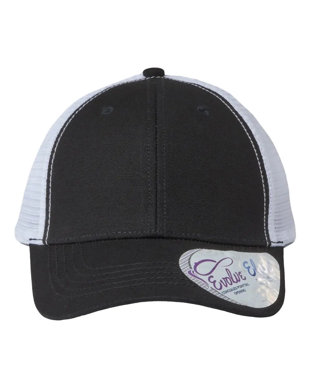 Infinity Her CHARLIE Women’s Modern Trucker Cap - Black White - Black White / One Size Fits Most