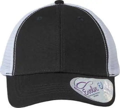 Infinity Her CHARLIE Women’s Modern Trucker Cap - Black White - Black White / One Size Fits Most