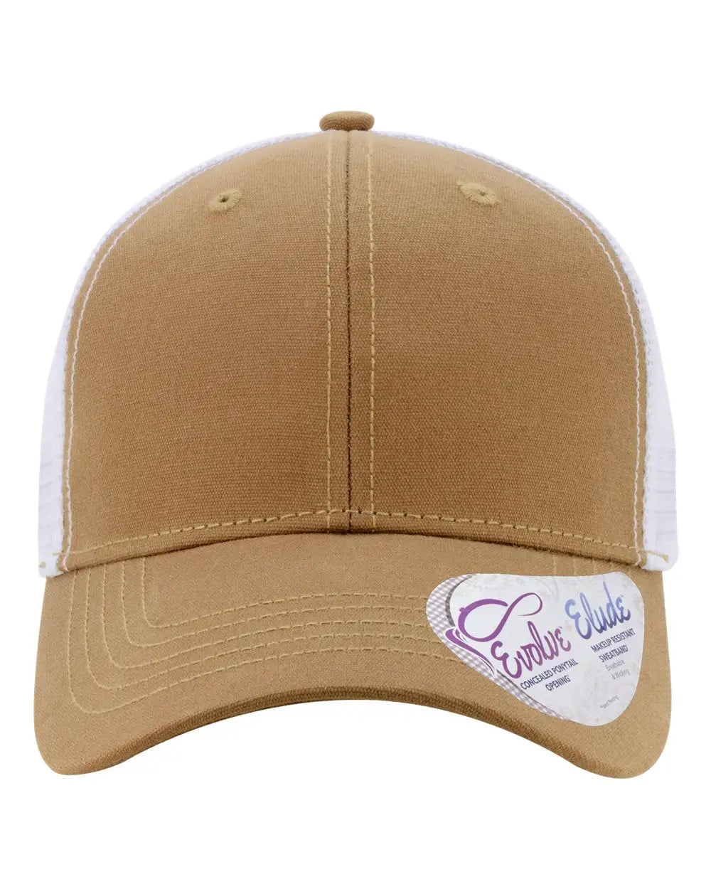 Infinity Her CHARLIE Women’s Modern Trucker Cap - Caramel White - Caramel/ White / One Size Fits Most