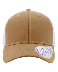 Infinity Her CHARLIE Women’s Modern Trucker Cap - Caramel White - Caramel/ White / One Size Fits Most