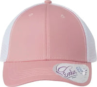 Infinity Her CHARLIE Women’s Modern Trucker Cap - Dusty Rose White - Multi-Colored / One Size Fits Most