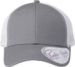 Infinity Her CHARLIE Women’s Modern Trucker Cap - Gray White - Gray White / One Size Fits Most