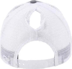 Infinity Her CHARLIE Women’s Modern Trucker Cap - Gray White - Gray White / One Size Fits Most