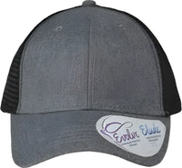 Infinity Her CHARLIE Women’s Modern Trucker Cap - Heather Gray Black - Gray Black / One Size Fits Most
