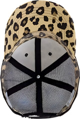 Infinity Her CHARLIE Women’s Modern Trucker Cap - Leopard Black - Multi-Colored / One Size Fits Most