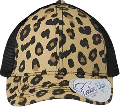 Infinity Her CHARLIE Women’s Modern Trucker Cap - Leopard Black - Multi-Colored / One Size Fits Most