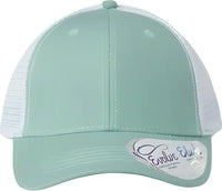 Infinity Her CHARLIE Women’s Modern Trucker Cap Seafoam White Aqua White / One Size Fits Most