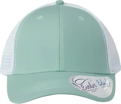 Infinity Her CHARLIE Women’s Modern Trucker Cap Seafoam White Aqua White / One Size Fits Most
