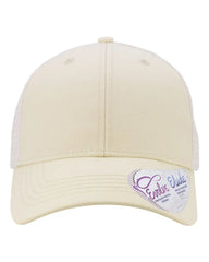 Infinity Her CHARLIE Women’s Modern Trucker Cap - Vanilla White - Vanilla/ White / One Size Fits Most