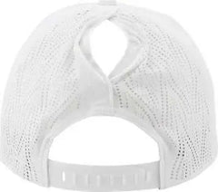 Infinity Her GABY Women’s Perforated Performance Cap - White Floral - White / One Size Fits Most