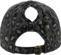 Infinity Her HATTIE Women’s Garment-Washed Fashion Print Cap - Black Leopard - Black Leopard / One Size Fits Most