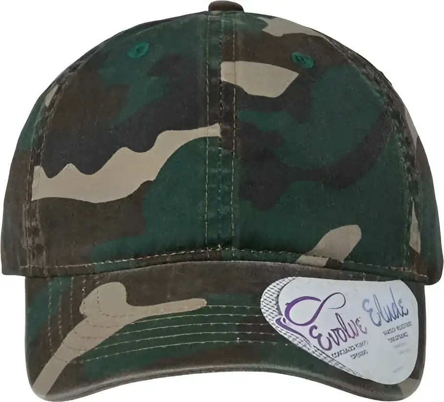 Infinity Her HATTIE Women’s Garment Washed Fashion Print Cap Fashion Camo Multi Colored / One Size Fits Most